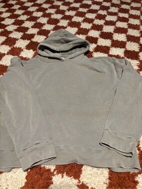 OLDERBROTHER Unisex Organic Japanese  Cotton Sherpa Hooded Sweatshirt - Gray